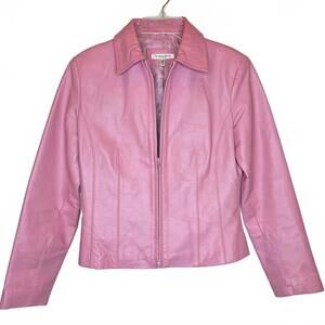 Yvonne & Marie Petite Pink Lambs Leather Jacket Size PP